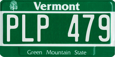 VT license plate PLP479