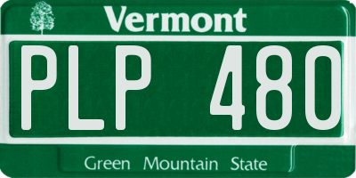 VT license plate PLP480