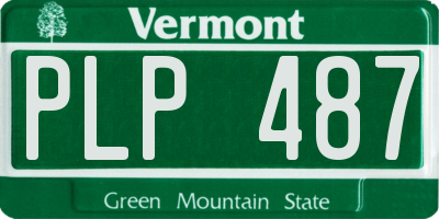 VT license plate PLP487