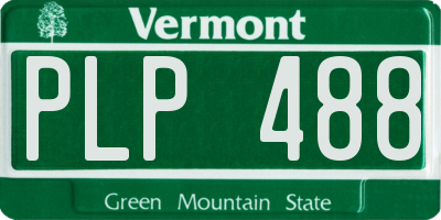 VT license plate PLP488