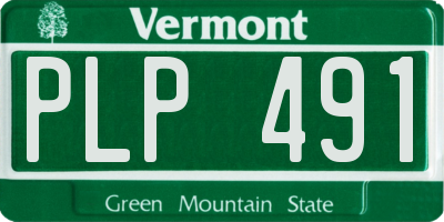 VT license plate PLP491