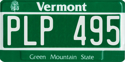 VT license plate PLP495