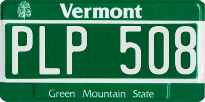 VT license plate PLP508