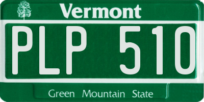 VT license plate PLP510
