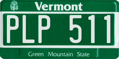 VT license plate PLP511