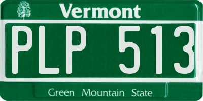 VT license plate PLP513
