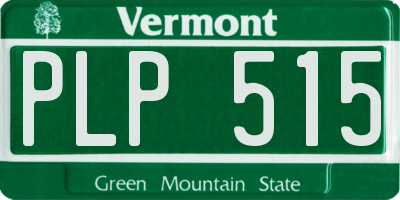 VT license plate PLP515