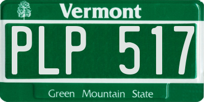 VT license plate PLP517