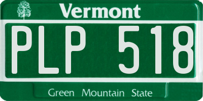 VT license plate PLP518