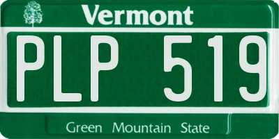 VT license plate PLP519