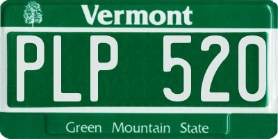 VT license plate PLP520