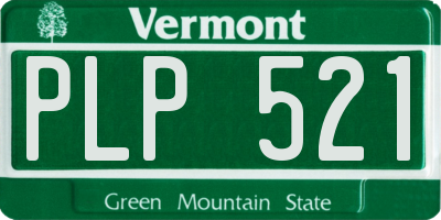 VT license plate PLP521