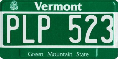 VT license plate PLP523