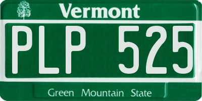 VT license plate PLP525