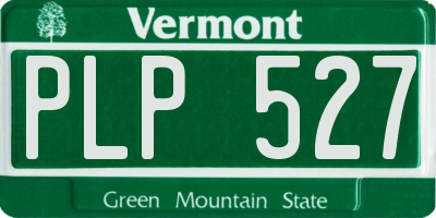 VT license plate PLP527