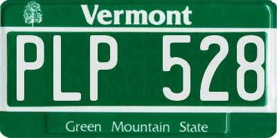 VT license plate PLP528