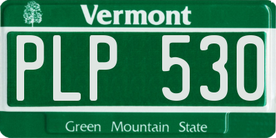 VT license plate PLP530