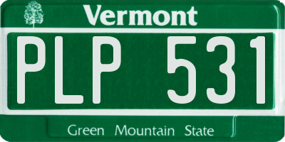 VT license plate PLP531