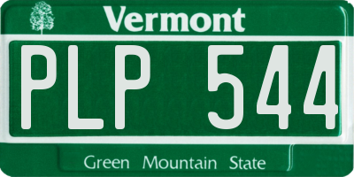VT license plate PLP544