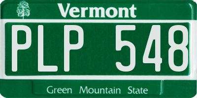 VT license plate PLP548