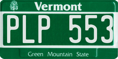 VT license plate PLP553