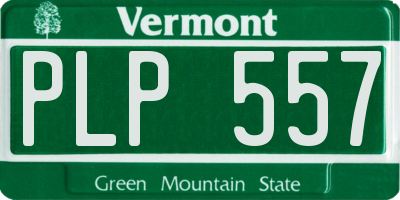 VT license plate PLP557