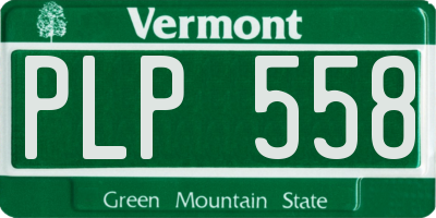 VT license plate PLP558