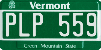 VT license plate PLP559