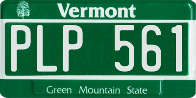 VT license plate PLP561