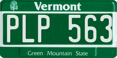 VT license plate PLP563
