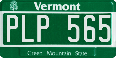 VT license plate PLP565