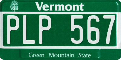 VT license plate PLP567