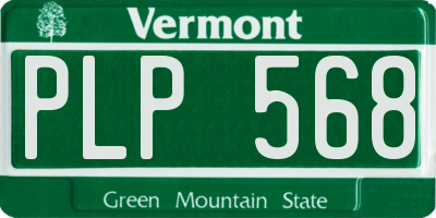 VT license plate PLP568
