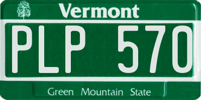VT license plate PLP570