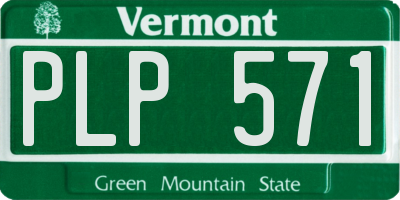 VT license plate PLP571