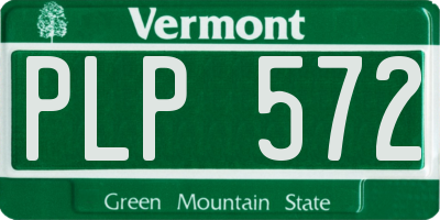 VT license plate PLP572