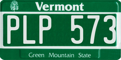 VT license plate PLP573