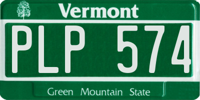 VT license plate PLP574