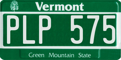 VT license plate PLP575
