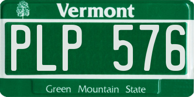 VT license plate PLP576