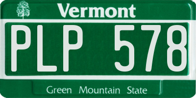 VT license plate PLP578