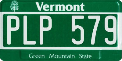 VT license plate PLP579
