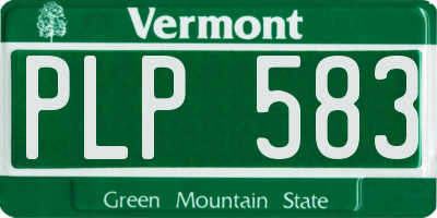 VT license plate PLP583