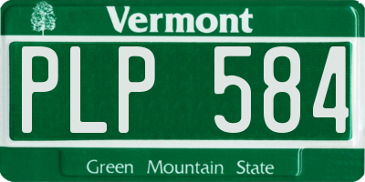 VT license plate PLP584