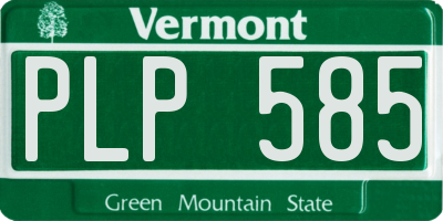 VT license plate PLP585