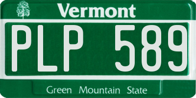 VT license plate PLP589