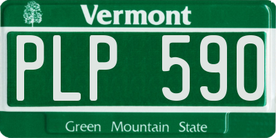 VT license plate PLP590