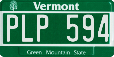 VT license plate PLP594