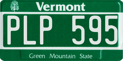 VT license plate PLP595