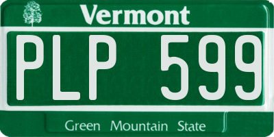 VT license plate PLP599